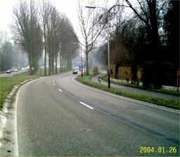 N15 noordzijde vanaf het viaduct debocht in